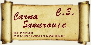 Čarna Samurović vizit kartica